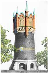 Wasserturm Rostock - Gestern und Heute