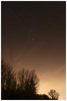 südlicher Sternenhimmel mit Sternbild Orion Januar 2012